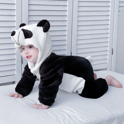 Little Monster Hooded Fleece Romper