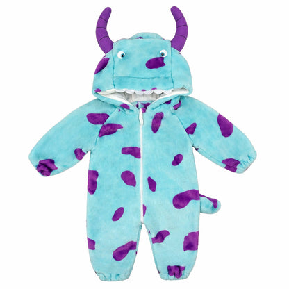 Little Monster Hooded Fleece Romper