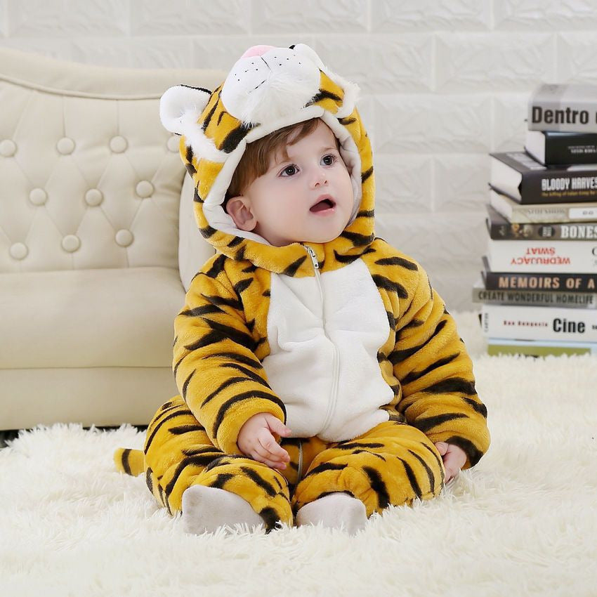 Little Monster Hooded Fleece Romper