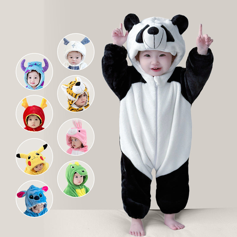 Little Monster Hooded Fleece Romper